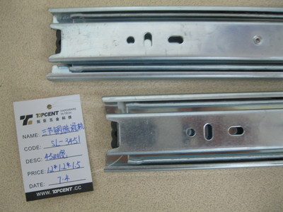 【【廠家直銷】三節(jié)鋼珠滑軌 道軌 滑動順暢 超靜音】價(jià)格,廠家,圖片,其他家具櫥柜五金,廣州市拓臣五金-